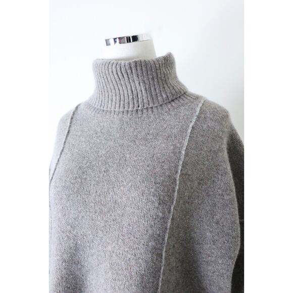 Brochu Walker Size S Carnaby Turtleneck Sweater Seam Double Knit Pullover Taupe - Picture 5 of 14